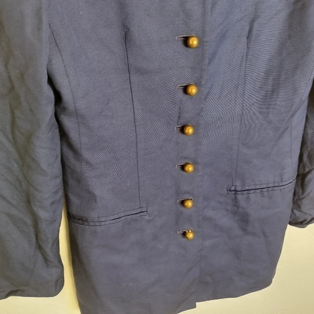 Christian Dior vintage military button down long sleeve blazer sz 2